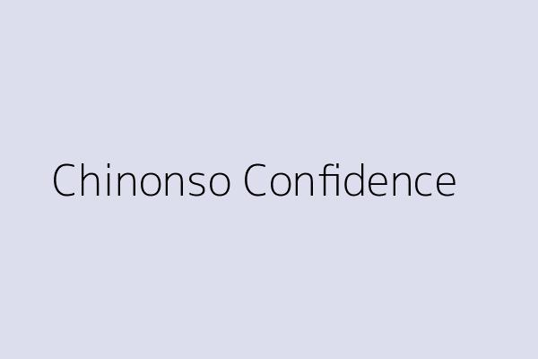 Chinonso Confidence